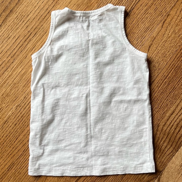 🆕 EUC Monica + Andy unisex solid white tank top with pocket 5T - Picture 3 of 8